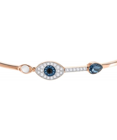 Crystal Evil Eye Rose Gold-Plated Bangle Bracelet $40.86 Bracelets