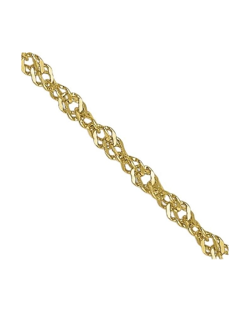 10K Yellow Gold 1 mm Singapore Chain - Nickel Free - Made In Italy 16" 18" 20 20.0 Inches $35.20 Necklaces