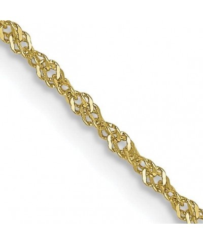 10K Yellow Gold 1 mm Singapore Chain - Nickel Free - Made In Italy 16" 18" 20 20.0 Inches $35.20 Necklaces