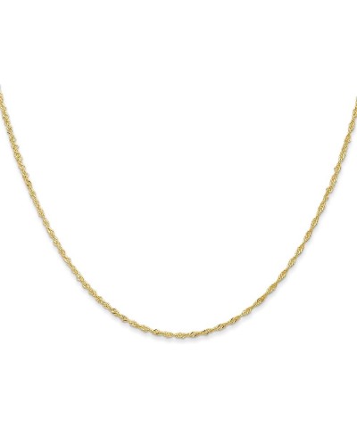 10K Yellow Gold 1 mm Singapore Chain - Nickel Free - Made In Italy 16" 18" 20 20.0 Inches $35.20 Necklaces