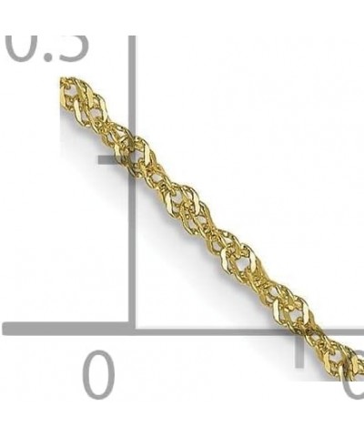 10K Yellow Gold 1 mm Singapore Chain - Nickel Free - Made In Italy 16" 18" 20 20.0 Inches $35.20 Necklaces