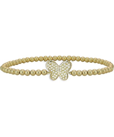 14kt Gold Filled Butterfly Bracelet, Stretch and Stackable, Hand Made in USA 6.5 Inches $17.21 Bracelets