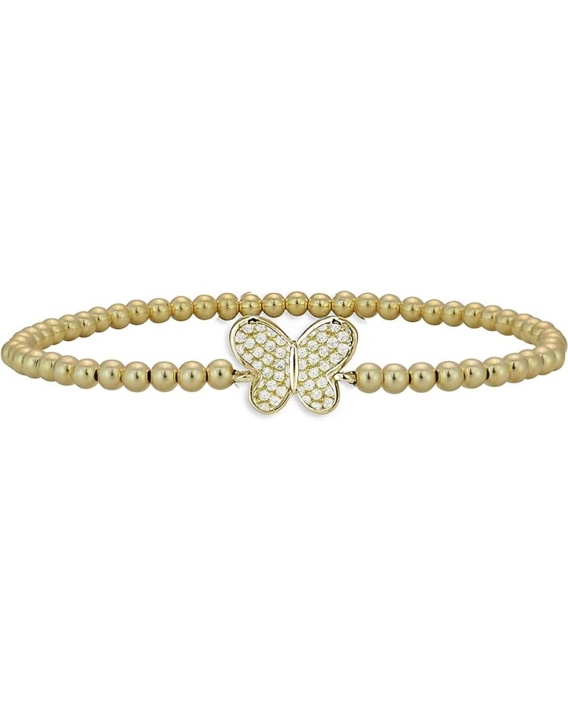 14kt Gold Filled Butterfly Bracelet, Stretch and Stackable, Hand Made in USA 6.5 Inches $17.21 Bracelets