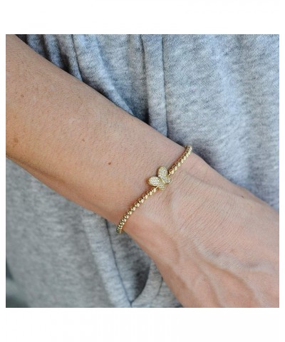 14kt Gold Filled Butterfly Bracelet, Stretch and Stackable, Hand Made in USA 6.5 Inches $17.21 Bracelets