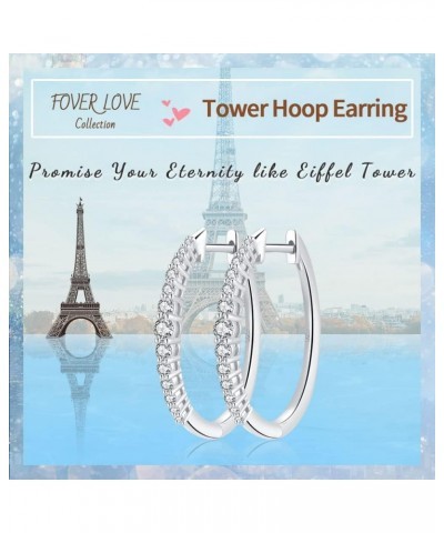 Hoop Earring for Women 14K Gold Plated 925 Sterling Silver 5A Cubic Zirconia Diamond Huggie Earring Jewelry Gifts LARGE HOOP ...