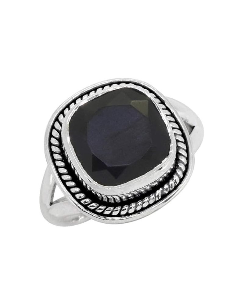 Black Onyx Carnelian Labradorite Moonstone Split Shank Solid 925 Sterling Silver Ring Jewelry Black Onyx $16.45 Rings