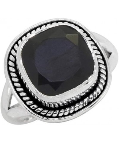 Black Onyx Carnelian Labradorite Moonstone Split Shank Solid 925 Sterling Silver Ring Jewelry Black Onyx $16.45 Rings