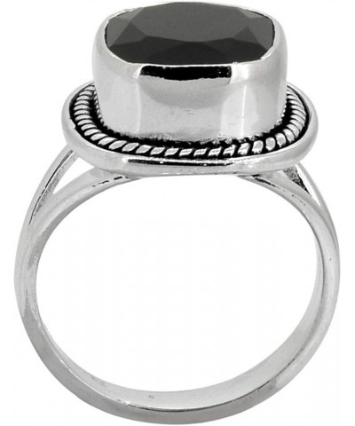 Black Onyx Carnelian Labradorite Moonstone Split Shank Solid 925 Sterling Silver Ring Jewelry Black Onyx $16.45 Rings