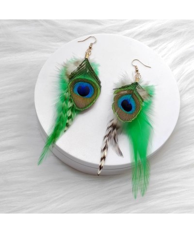 Colorful Mardi Gras Dangle Earrings Dainty Feather Earrings Carnival Parade Party Jewelry Gifts for Women and Girls One size ...