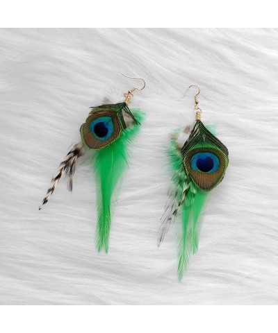 Colorful Mardi Gras Dangle Earrings Dainty Feather Earrings Carnival Parade Party Jewelry Gifts for Women and Girls One size ...