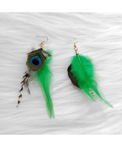 Colorful Mardi Gras Dangle Earrings Dainty Feather Earrings Carnival Parade Party Jewelry Gifts for Women and Girls One size ...