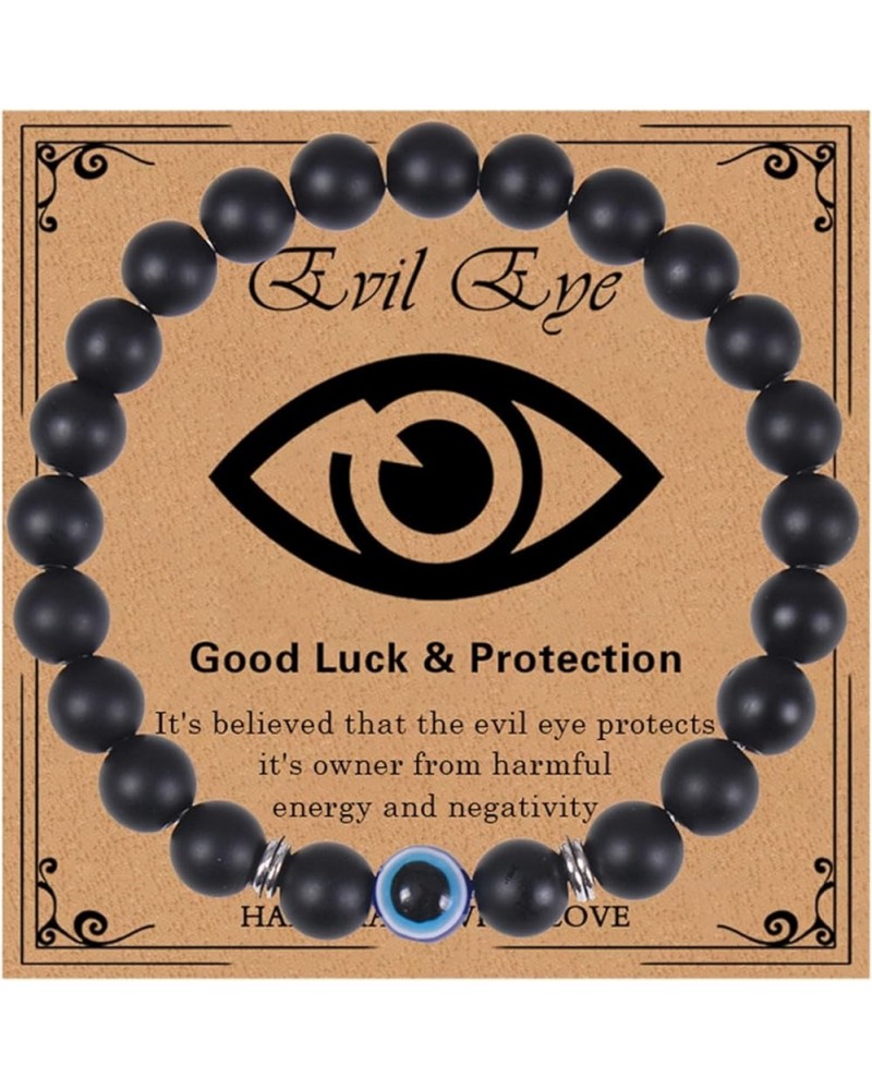 Evil Eye Bracelets, Good Luck Bracelet for Protection Blessing, Healing Crystals Amulet Jewelry, Mal De Ojo Bracelet, Evil Ey...