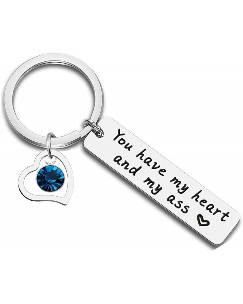 You Have My Heart and Ass Birthstone Bar Keychain Funny Birthday Gifts between Best Friends 12-december $9.00 Bracelets