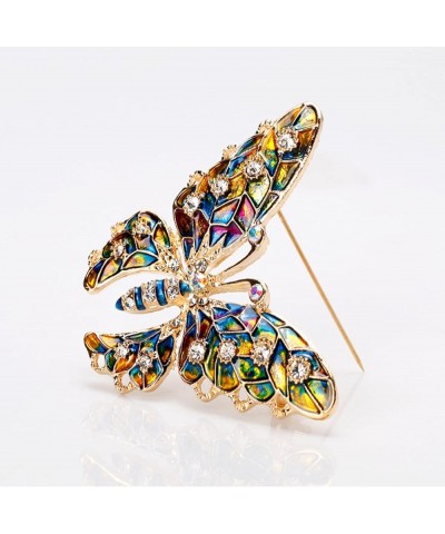 Butterfly Gold Brooch for Women Wedding Jewelry Gifts,Rhinestone Crystal Brooch Pin Cute Butterfly Brooch Shawl Pin for Women...