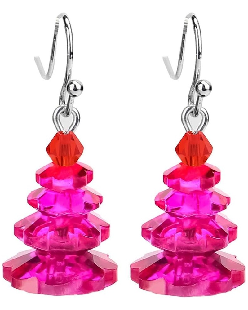 Crystal Christmas Tree Earrings Multi Layered Crystal Spiral Christmas Tree Dangle Drop Earrings New Year Christmas Jewelry G...