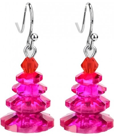 Crystal Christmas Tree Earrings Multi Layered Crystal Spiral Christmas Tree Dangle Drop Earrings New Year Christmas Jewelry G...