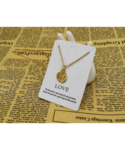 Women's Old English Initial Necklace 18K Gold Plated Stainless Steel Letter Pendant Gift O $9.87 Necklaces