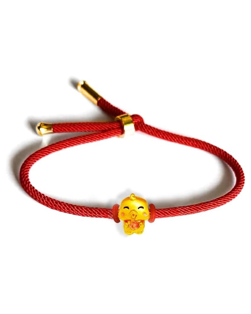 Chinese Zodiac Animal 2024 New Year Lucky Dragon Bracelet for Women Adjustable Red Rope Bracelet Good Luck Symbol Jewelry Zod...