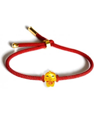 Chinese Zodiac Animal 2024 New Year Lucky Dragon Bracelet for Women Adjustable Red Rope Bracelet Good Luck Symbol Jewelry Zod...