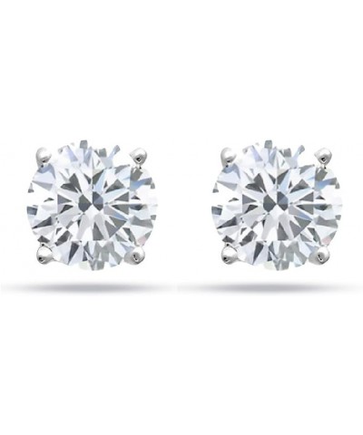 Round Diamond stud (IGI Certified 0.70 ct & up) ScrewBack 14K 0.04ct-2.00ct Clarity-I3 White Gold 0.12 carats $50.33 Earrings