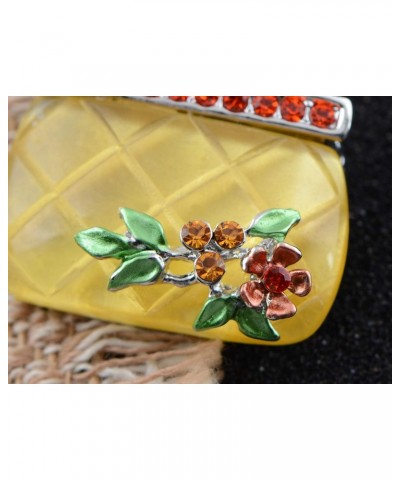 Women's Enamel Tiny Purse Clutch Novelty Rhinestone Crystal Pearl Charm Brooch Pin $11.75 Brooches & Pins