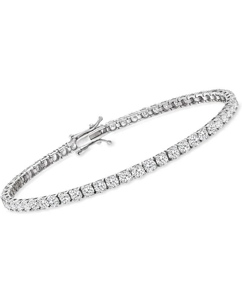 6.00 ct. t.w. Diamond Tennis Bracelet in 14kt White Gold 8.0 Inches $1.00 Bracelets