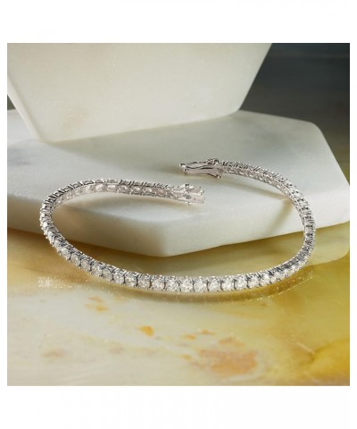 6.00 ct. t.w. Diamond Tennis Bracelet in 14kt White Gold 8.0 Inches $1.00 Bracelets