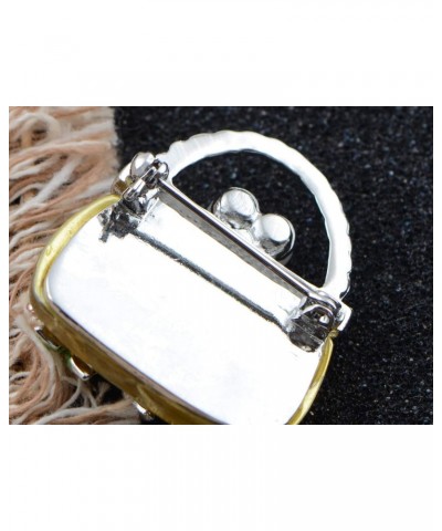 Women's Enamel Tiny Purse Clutch Novelty Rhinestone Crystal Pearl Charm Brooch Pin $11.75 Brooches & Pins