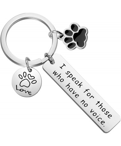 Veterinarian Gifts I Speak For Those Who Has No Voice Keychain Vet Techs Gift Animal Rescue Gift Speak for Those Kc $9.34 Pen...