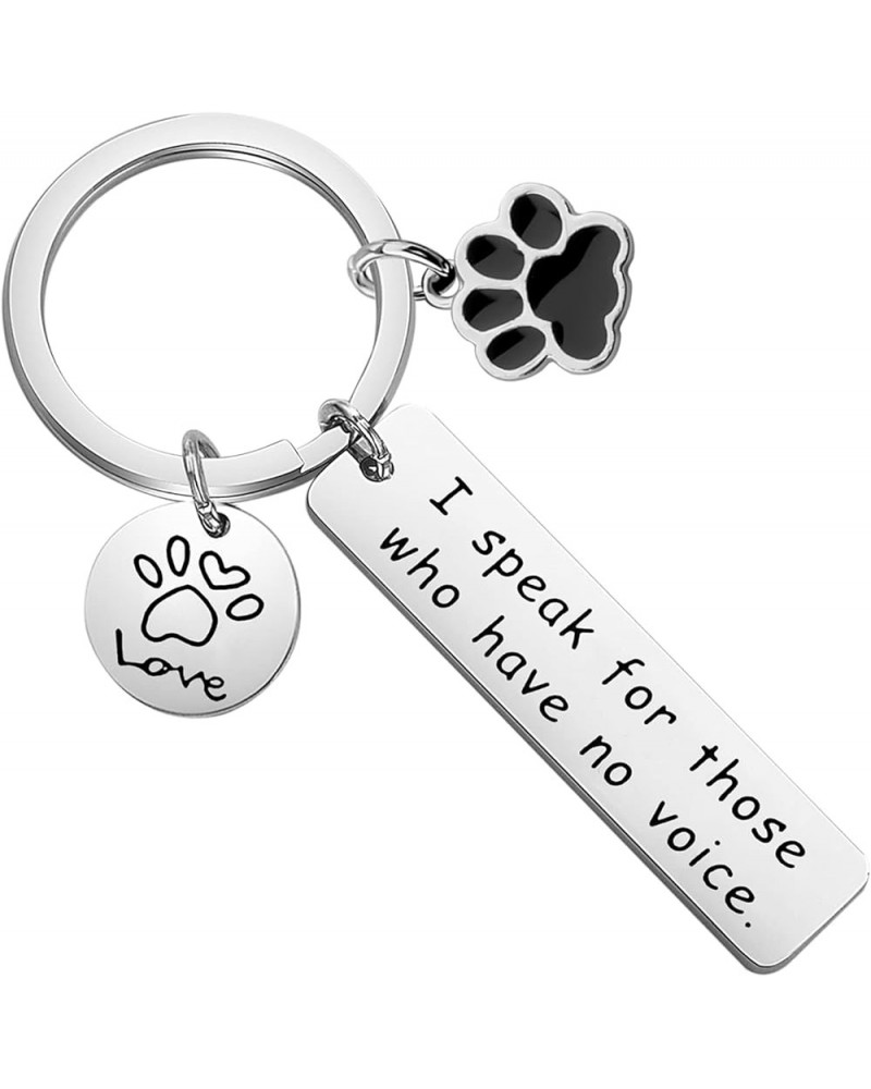 Veterinarian Gifts I Speak For Those Who Has No Voice Keychain Vet Techs Gift Animal Rescue Gift Speak for Those Kc $9.34 Pen...