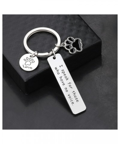 Veterinarian Gifts I Speak For Those Who Has No Voice Keychain Vet Techs Gift Animal Rescue Gift Speak for Those Kc $9.34 Pen...