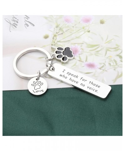 Veterinarian Gifts I Speak For Those Who Has No Voice Keychain Vet Techs Gift Animal Rescue Gift Speak for Those Kc $9.34 Pen...