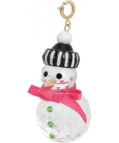 Womens Christmas Ornament Pendant Convertible Necklace One Size Snowman Crystal/Gold $19.44 Necklaces