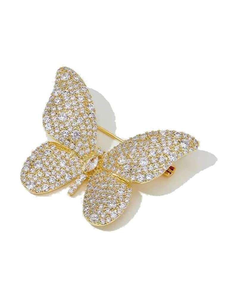 Luxury Butterfly Full CZ Brooches Pins Sparkly Crystal Animal Brooch Classic for Wedding Party Dance Banquet for Women Ladies...