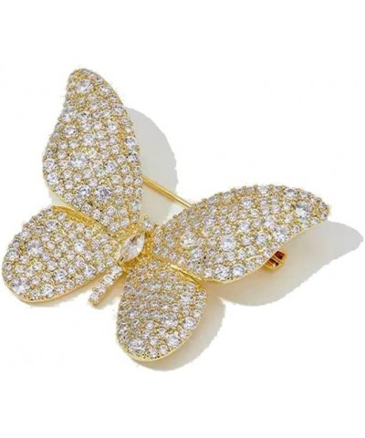 Luxury Butterfly Full CZ Brooches Pins Sparkly Crystal Animal Brooch Classic for Wedding Party Dance Banquet for Women Ladies...