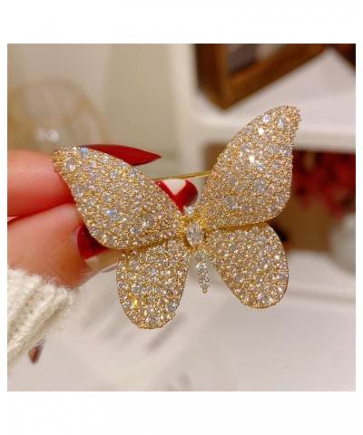 Luxury Butterfly Full CZ Brooches Pins Sparkly Crystal Animal Brooch Classic for Wedding Party Dance Banquet for Women Ladies...