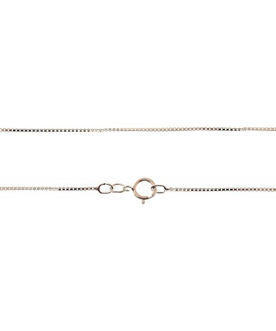 Sterling Silver Chain Necklace In Silver, 14K Gold Plate or Rose Gold Plated 16 Rose Gold Plated Sterling Silver Box Chain $1...