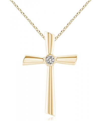 Natural Diamond Cross Pendant Necklace for Women, Girls in 14K Solid Gold/Platinum | April Birthstone | Jewelry Gift for Her ...