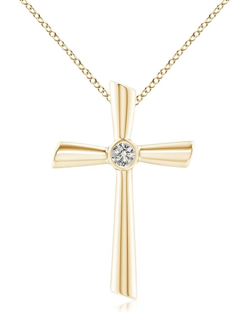 Natural Diamond Cross Pendant Necklace for Women, Girls in 14K Solid Gold/Platinum | April Birthstone | Jewelry Gift for Her ...