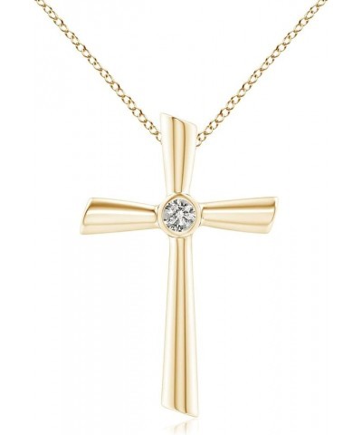 Natural Diamond Cross Pendant Necklace for Women, Girls in 14K Solid Gold/Platinum | April Birthstone | Jewelry Gift for Her ...