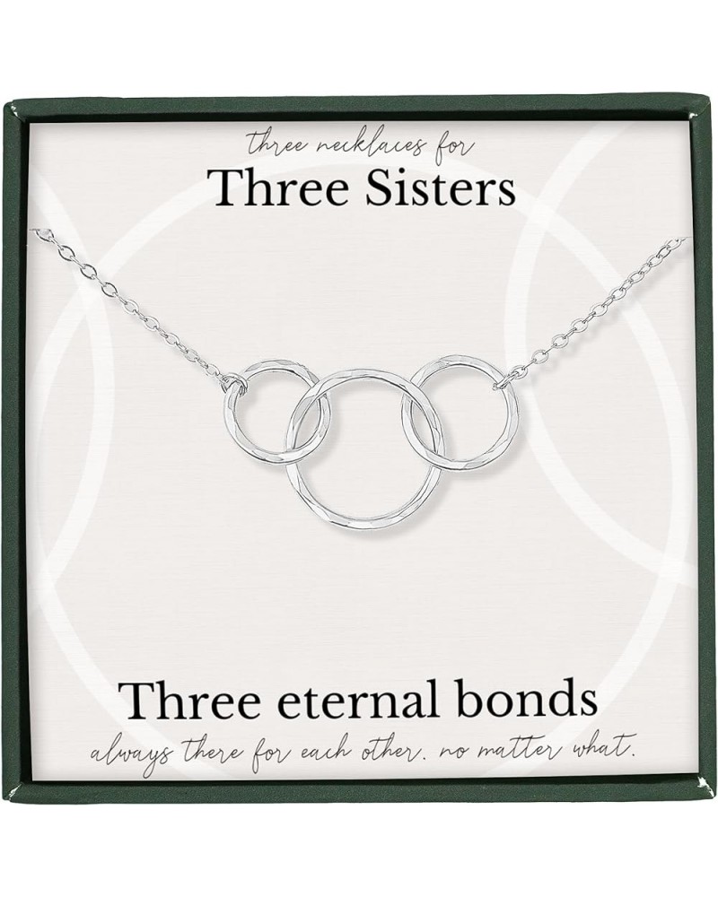 Sisters necklace for 2 3 4 5 Sister birthday gift from sister jewelry Big Little Sister circles ring necklace sterling silver...