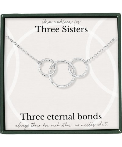 Sisters necklace for 2 3 4 5 Sister birthday gift from sister jewelry Big Little Sister circles ring necklace sterling silver...