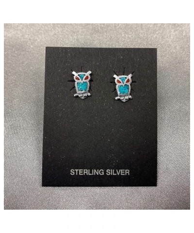 Southwestern Style 925 Sterling Silver Stud Earrings Owl $19.00 Earrings