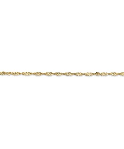 14k Yellow Gold 1.70mm Singapore Chain Bracelet For Women 8.0 Inches $84.58 Bracelets