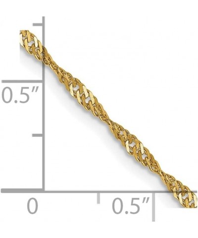 14k Yellow Gold 1.70mm Singapore Chain Bracelet For Women 8.0 Inches $84.58 Bracelets