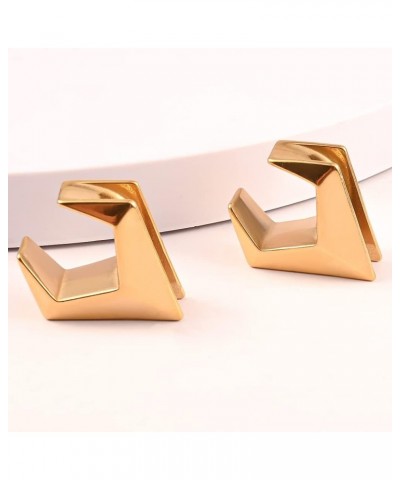 2PCS Rhombus Saddle Plugs Tunnels Hypoallergenic Stainless Steel 0g 2g Opening Ear Gauges Piercing Expander Stretchers Fashio...