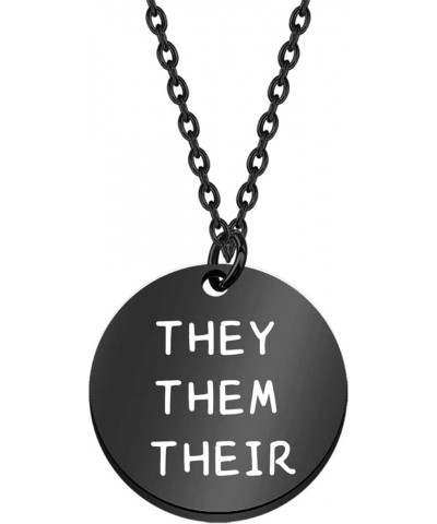 They Them Their Gender Pronouns Necklace Transgender Necklace LBGTQ Pride Jewelry Gift for Transitioning Friend they them the...