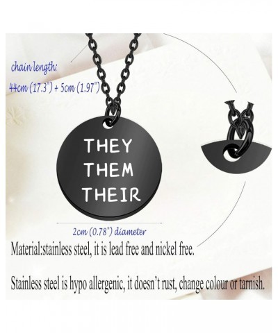 They Them Their Gender Pronouns Necklace Transgender Necklace LBGTQ Pride Jewelry Gift for Transitioning Friend they them the...