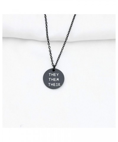 They Them Their Gender Pronouns Necklace Transgender Necklace LBGTQ Pride Jewelry Gift for Transitioning Friend they them the...