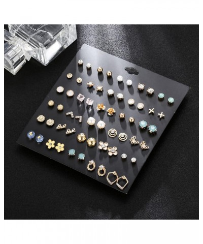 Fashion Earring Set Pendants Earring 30 Pairs of Pearl Earring Crystal Ear Studs $7.01 Earrings